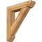 Ekena Millwork Traditional Slat Rough Sawn Bracket w/ Offset Brace, Western Red Cedar, 8"W x 36"D x 40"H BKT0806X36X40TRA06RWR - alternate 1